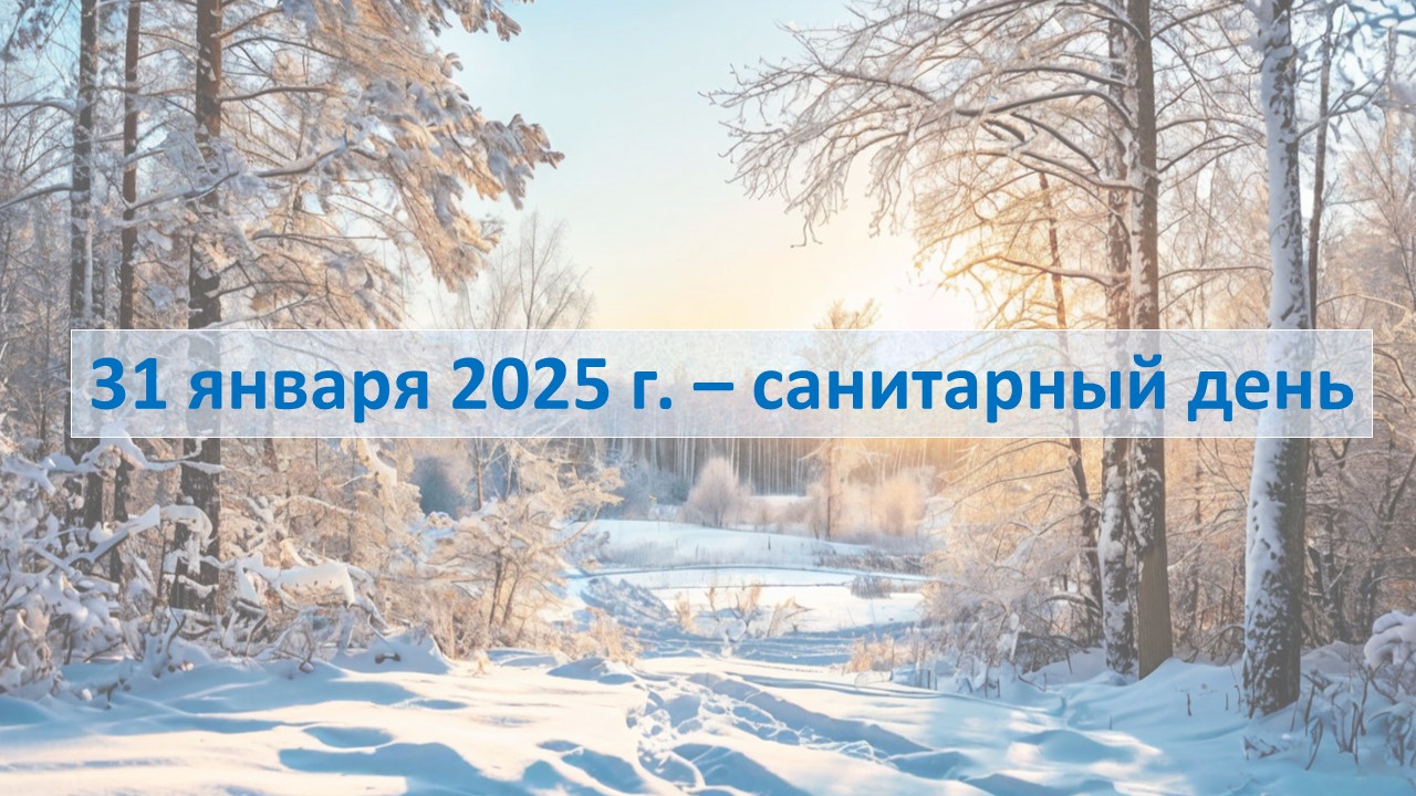31 января 2025 г. – санитарный день