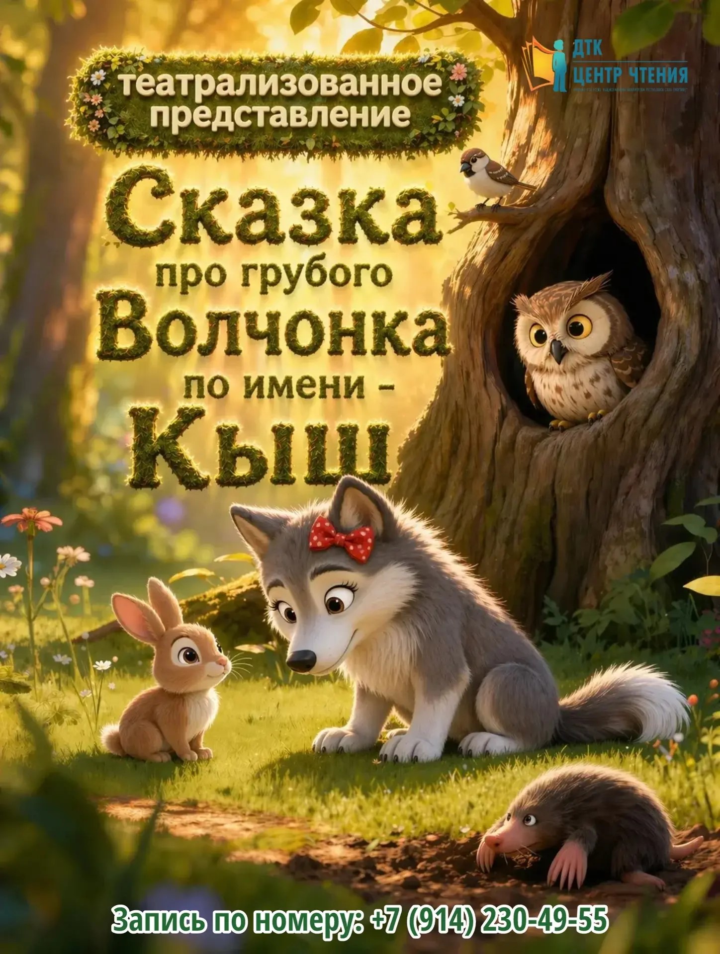 Театрализованное представление «Сказка про грубого волчонка по имени – Кыш»